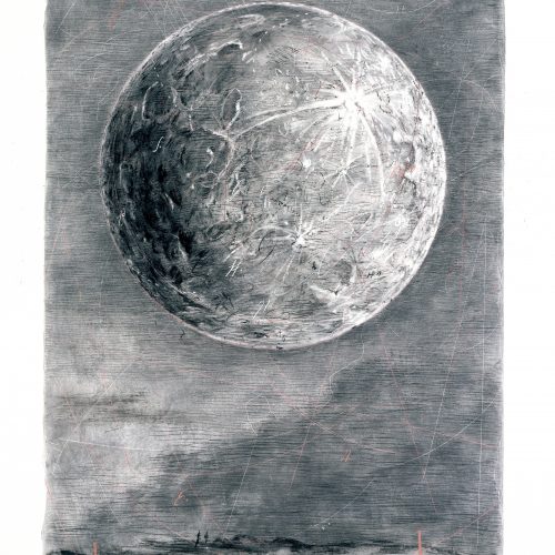 Drawing for 7 Fragments for Georges Méliès (Moon)